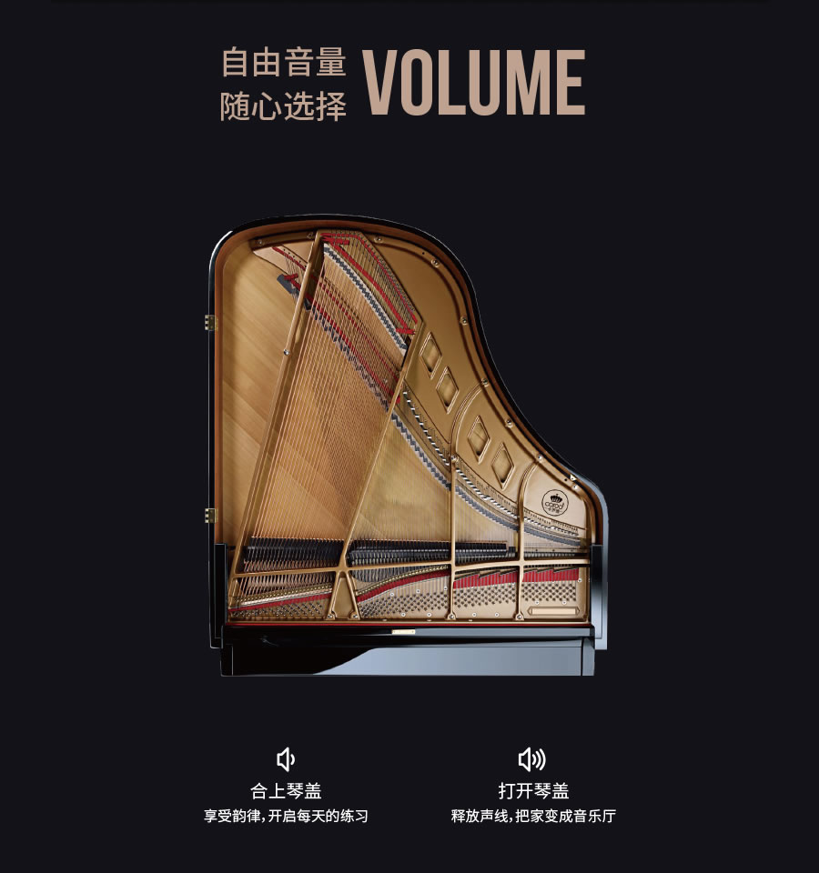 卡罗德钢琴G50-月光：标准三角钢琴88键